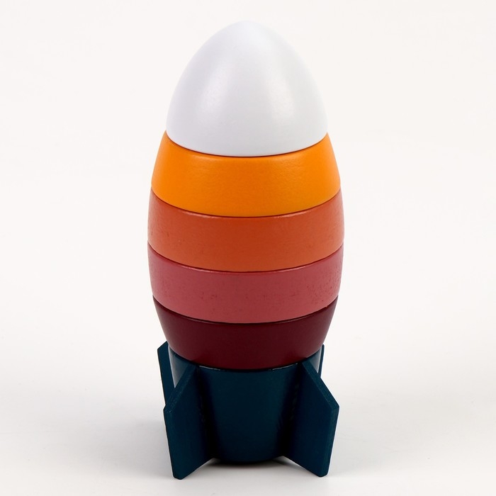 Деревянная пирамидка &laquo;Ракета&raquo; 7 &times; 7 &times; 17 см