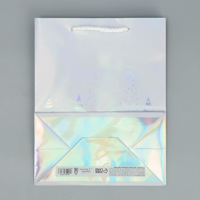 Пакет голографический &laquo;Сказочный лес&raquo;, 18 х 23 х 10 см, Новый год