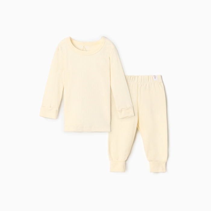 Комплект (лонгслив и брюки) детский MINAKU, цвет айвори, рост 80-86 см
