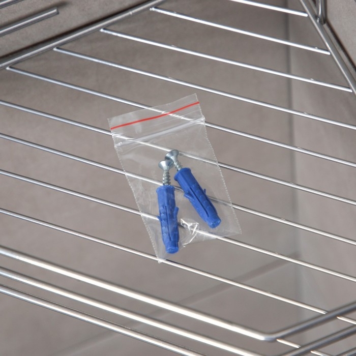 Полка для ванной угловая, 20,5&times;20,5&times;6,5 см, цвет хром