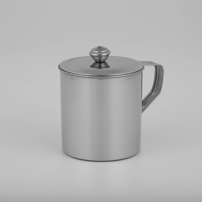 Кружка из нержавеющей стали Доляна &laquo;Индия&raquo; &laquo;Тарун&raquo;, 500 мл, 12&times;9&times;11 см, с крышкой