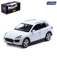 Машина металлическая PORSCHE CAYENNE TURBO, 1:32, открываются двери, инерция, цвет белый Машина металлическая PORSCHE CAYENNE TURBO, 1:32, открываются двери, инерция, цвет белый