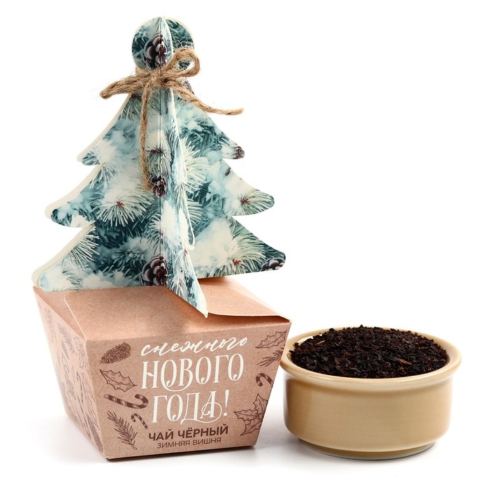 Новый год! Чай чёрный, зимняя вишня &laquo;Снежного нового года&raquo;,20 г