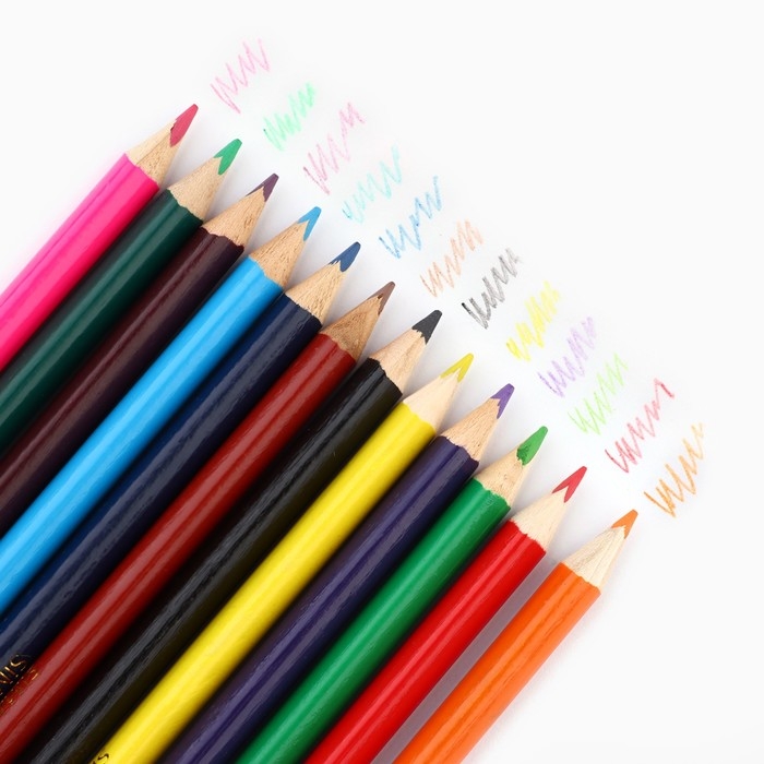 Цветные карандаши, 12 цв трехгранные ArtFox &laquo;Панда&raquo;