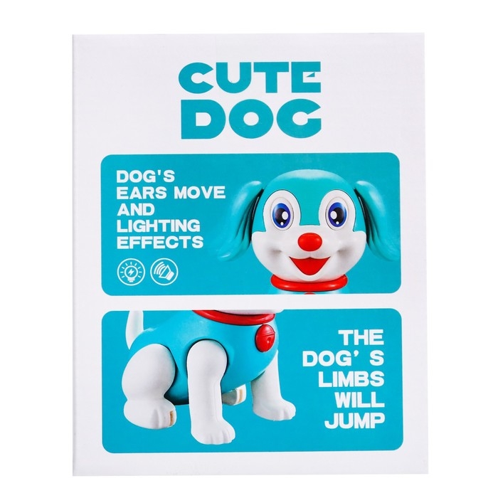 Собака «Тобби», ходит, свет, звук, работает от батареек, цвет голубой Собака «Тобби», ходит, свет, звук, работает от батареек, цвет голубой