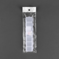 Контейнер для хранения мелочей, 19 × 4,5 × 3 см, с наклейками, цвет прозрачный Контейнер для хранения мелочей, 19 × 4,5 × 3 см, с наклейками, цвет прозрачный