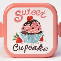 Контейнер для обеда «Капкейки», 2 отделения, 400 мл Контейнер для обеда «Капкейки», 2 отделения, 400 мл