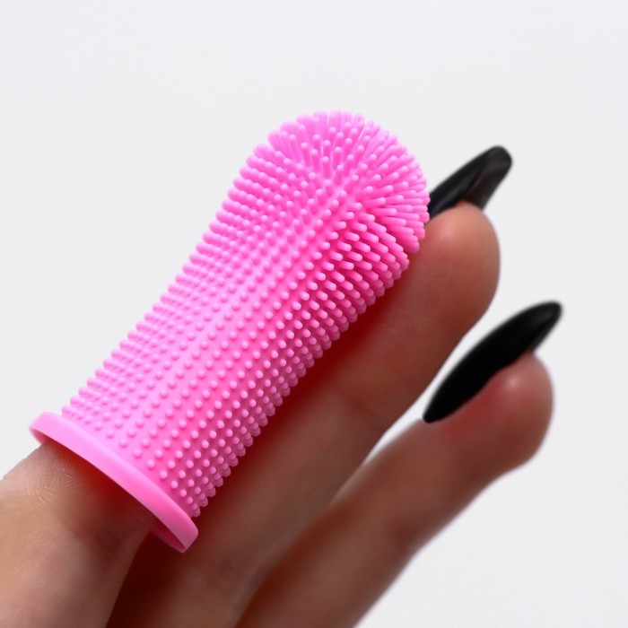 Щётка для чистки зубов животных, 5,5 х 2,5 см, розовая, контейнер 7 х 4 см Щётка для чистки зубов животных, 5,5 х 2,5 см, розовая, контейнер 7 х 4 см