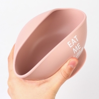 Тарелка детская на присоске, ложка, M&B, пыльная роза Тарелка детская на присоске, ложка, M&B, пыльная роза