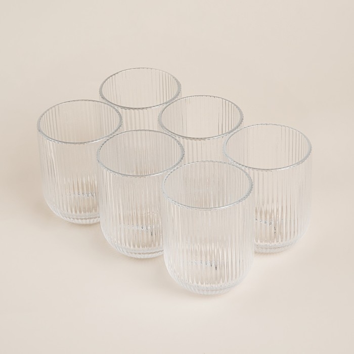 Набор стаканов стеклянных SL Home &laquo;Модерн&raquo;, 260 мл, 7,5&times;9,5 см, цвет прозрачный