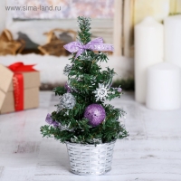 Ёлка декор "Шары" 20 см, фиолетовый Ёлка декор "Шары" 20 см, фиолетовый