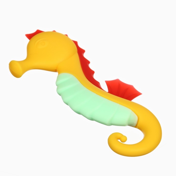 Прорезыватель силиконовый «Морской конёк», цвет жёлтый, Крошка Я Прорезыватель силиконовый «Морской конёк», цвет жёлтый, Крошка Я