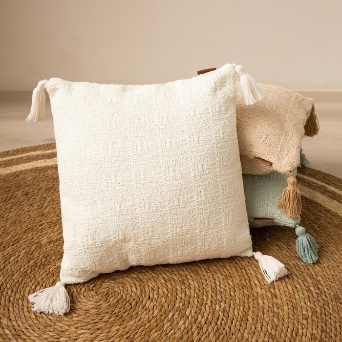 Чехол на подушку SL Home TASSEL 45х45 см, цв. молочный