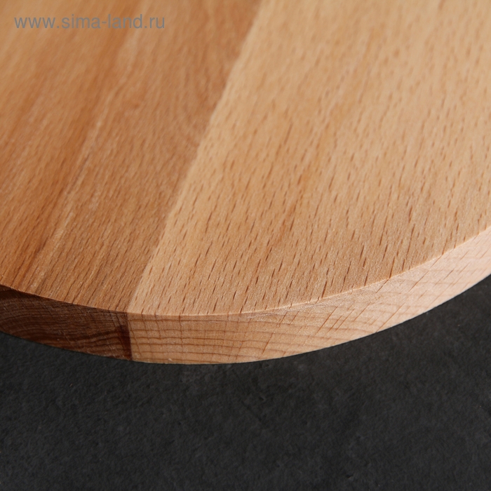 Доскa рaзделочнaя Премиум &laquo;Овaл&raquo;, с метaллической ручкой, 36&times;23&times;1,7 см, мaссив бук