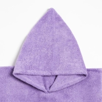 Полотенце-пончо Крошка Я &laquo;Гномик&raquo;, цвет сиреневый, размер 24-32, 100 % хлопок, 320 г/м2