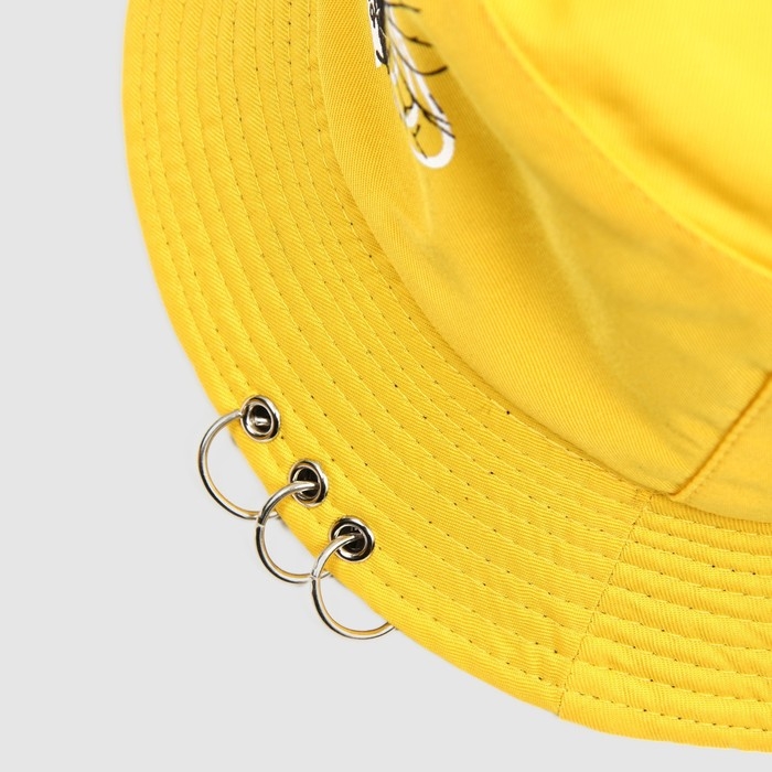 Панама &laquo;Никогда не сдавайся&raquo;, цвет жёлтый, аниме, р-р 56