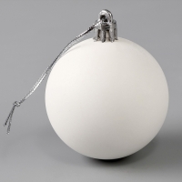 Ёлочная игрушка своими руками на новый год. Декор ёлочного шара полубусинами &laquo;Белый&raquo;, новогодний набор для творчества