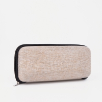 Футляр для очков на молнии, длина 17 см, цвет бежевый Футляр для очков на молнии, длина 17 см, цвет бежевый