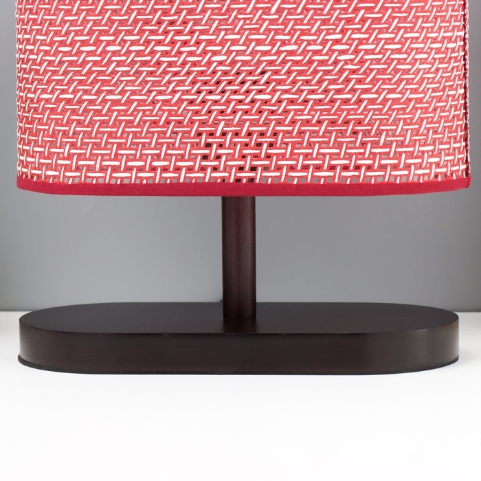 Настольная лампа "Лара" Е27 40Вт бордовый 25х10х30 см RISALUX