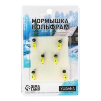 Мормышка Столбик лайм, чёрная полоска, оранжевое брюшко + шар гранен зелёный, вес 0.9 г Мормышка Столбик лайм, чёрная полоска, оранжевое брюшко + шар гранен зелёный, вес 0.9 г