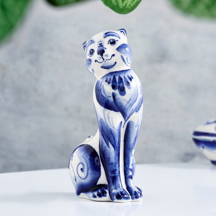 Сувенир "Кошка Грация", гжель