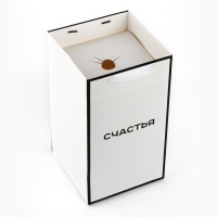 Переноска для цветов с вкладышем для фиксации, &laquo;Счастье&raquo;, белый, 35 х 20 х 20 см