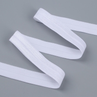 Косая бейка, эластичная, 15 мм &times; 50 &plusmn; 1 м, цвет белый