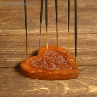 Подставка для благовония "Сердце" дерево 1х9х9 см