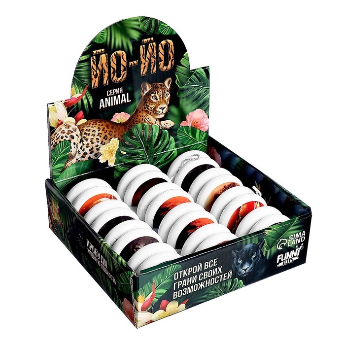 Йо-Йо «Животные», световой, цвета МИКС, в шоубоксе Йо-Йо «Животные», световой, цвета МИКС, в шоубоксе