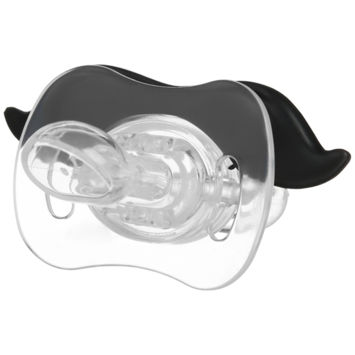 Соска - пустышка силиконовая ортодонтическая &laquo;Мишка&raquo;, от 0 мес., с колпачком, цвет черный