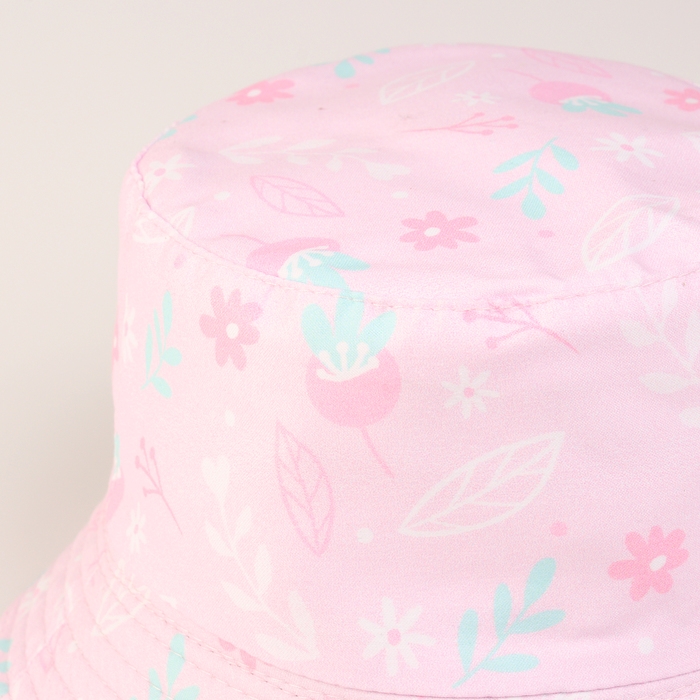 Панама детская для девочки &laquo;Цветочки&raquo;, цвет розовый, р-р 48-50