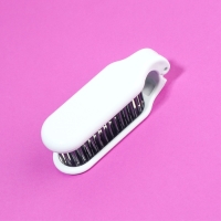 Расчёска массажная, складная, с зеркалом, 3 &times; 10 см, цвет белый