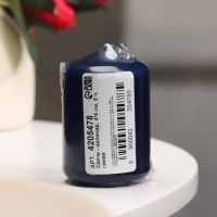 Свеча - цилиндр, 4×6 см, 9 ч, лазурь Свеча - цилиндр, 4×6 см, 9 ч, лазурь