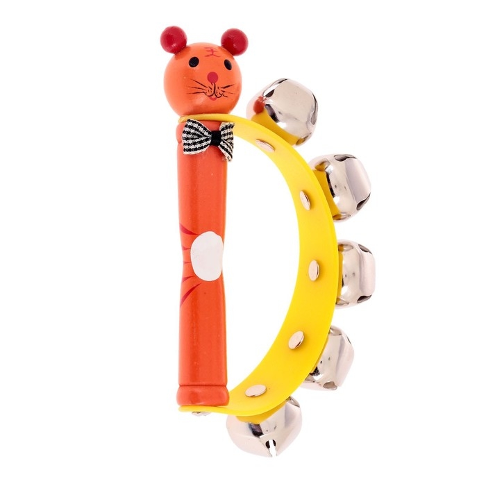 Игрушка музыкальная Бубен «Звери» с колокольчиками, МИКС Игрушка музыкальная Бубен «Звери» с колокольчиками, МИКС