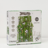 Постельное бельё Этель 1,5 сп &laquo;Футбол&raquo; 143х215 см, 150х214 см, 50х70 см -1 шт, 100% хлопок, бязь 125 г/м2