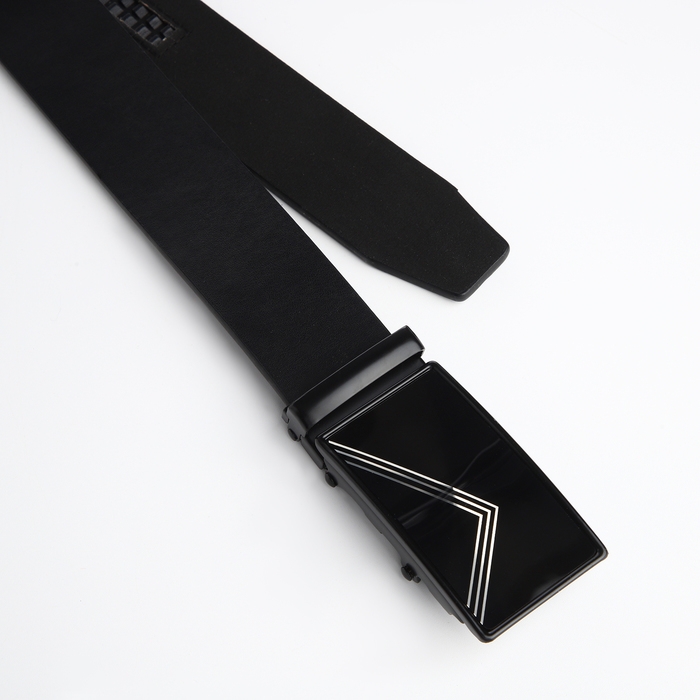 Ремень мужской «Великан», ширина 4 см, автомат, пряжка металл, цвет чёрный Ремень мужской «Великан», ширина 4 см, автомат, пряжка металл, цвет чёрный