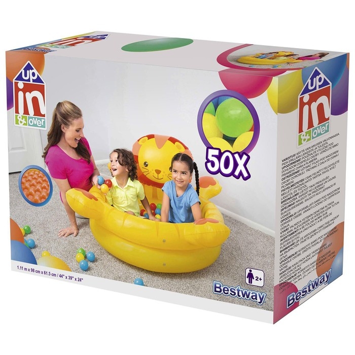 Бассейн надувной &laquo;Лев&raquo;, 111 x 98 x 61,5 см, с мячами, 52261 Bestway