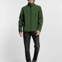 Куртка софтшелл мужская Race Men, темно-зеленая, размер S