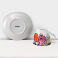 Сервиз чайный керамический на металлической подставке Доляна «Роспись», 13 предметов: 6 чашек 210 мл, 6 блюдец d=14 см, чайник 1 л Сервиз чайный керамический на металлической подставке Доляна «Роспись», 13 предметов: 6 чашек 210 мл, 6 блюдец d=14 см, чайник 1 л