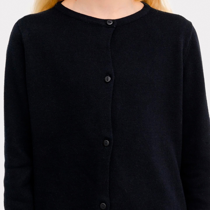 Кардиган для девочки школьный, цвет чёрный, рост 152 см