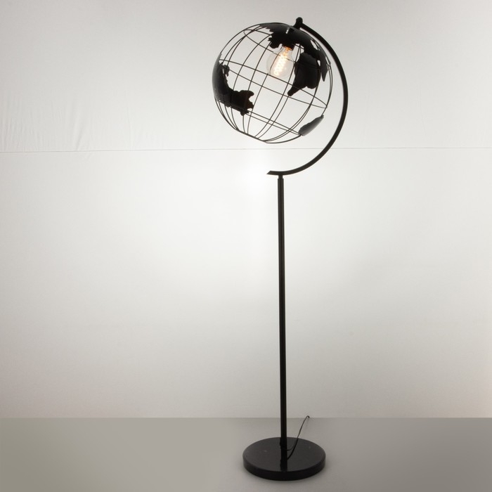 Торшер "Планета" E27 40Вт черный 48х30х165 см