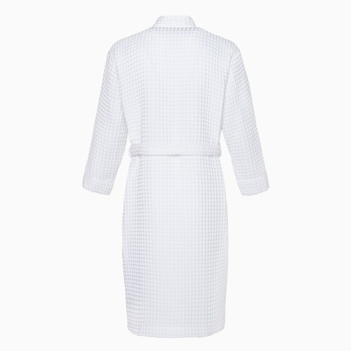 Халат вафельный мужской удлиненный Этель "Boho" размер 50-52, цвет белый, 100% хлопок, 290 г/м2