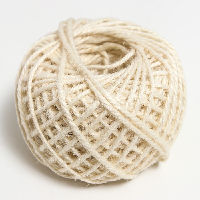 Пряжа 100% джут "Softino Jute Colored" 50м &plusmn;2м сливочный 50 гр