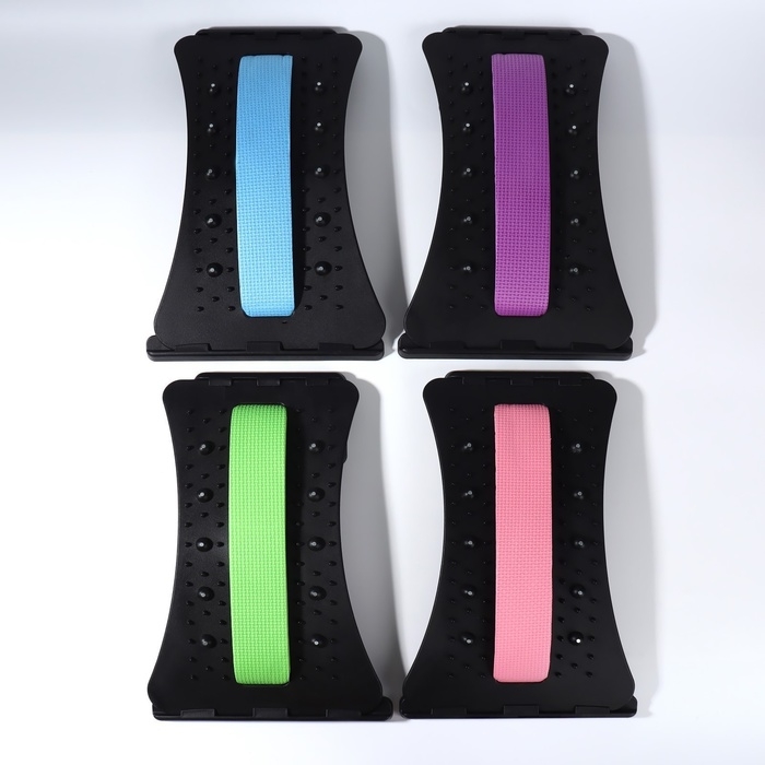 Массажёр для спины, трёхуровневый, с магнитом, 36 &times; 23 см, цвет МИКС