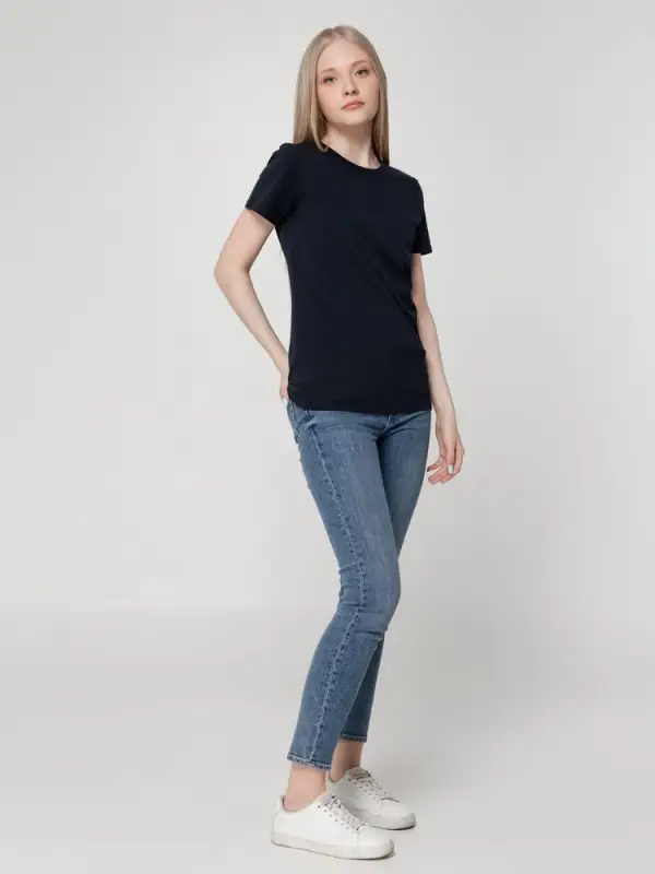 Футболка женская T-bolka Lady темно-синяя, размер S Футболка женская T-bolka Lady темно-синяя, размер S