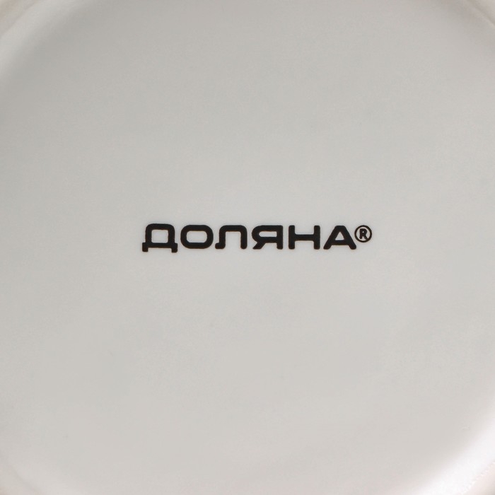 Кружка фарфоровая Доляна &laquo;Чёрные кошечки&raquo;, 300 мл, цвет белый