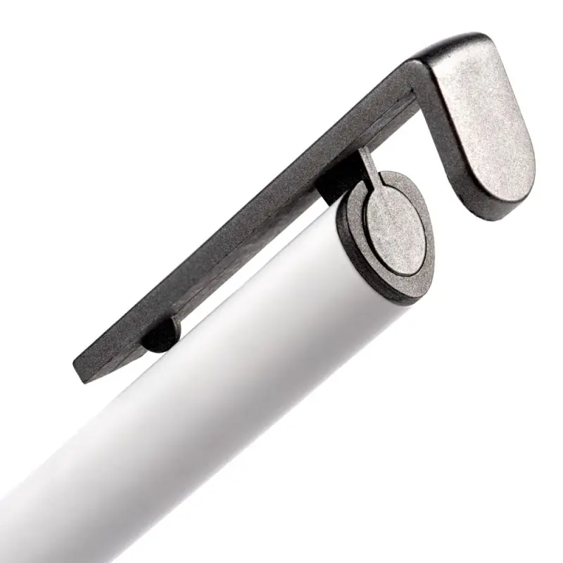 Ручка шариковая Standic с подставкой для телефона, белая Ручка шариковая Standic с подставкой для телефона, белая