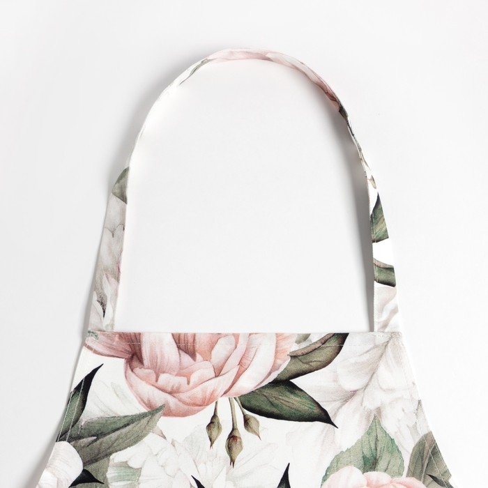 Кухонный набор "Этель" Пионы полотенце 40х73 см, прихватка 19х19 см, фартук 60х65+/-5см