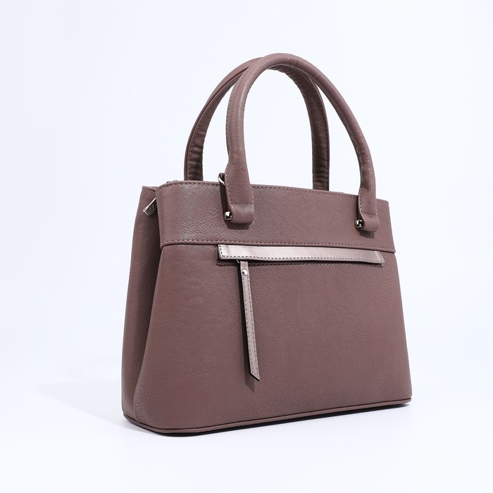 Сумка-тоут Сумка-тоут "Оливи" на молнии, цвет коричневый