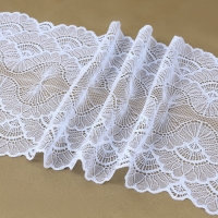 Кружевная эластичная ткань, 180 мм &times; 2,7 &plusmn; 0,5 м, цвет небесно-голубой